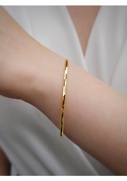 22 Ayar Düz Işçiliksiz Bilezik