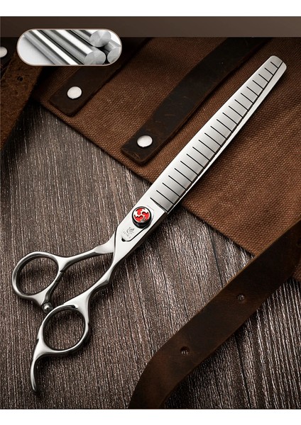 Pet Kabarık Inceltme Bakım Makası Köpek Makası Ince Makas Oranı %80 Fenice Profesyonel JP440C 7.5 Inç Pet Kabarık Inceltme Bakım Makası Düz Köpek Makas Tiner Makas Oranı 80% F4-7521T Fenice fiyatları