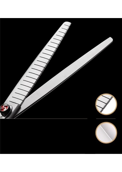 Pet Kabarık Inceltme Bakım Makası Köpek Makası Ince Makas Oranı %80 Fenice Profesyonel JP440C 7.5 Inç Pet Kabarık Inceltme Bakım Makası Düz Köpek Makas Tiner Makas Oranı 80% F4-7521T Fenice modelleri