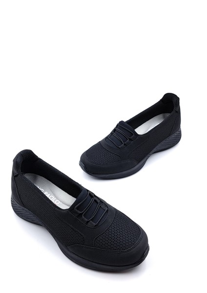 K6600 Krakers Anatomik Taban Bağcıksız Kadın Siyah Tekstil Günlük Ayakkabı fiyatları