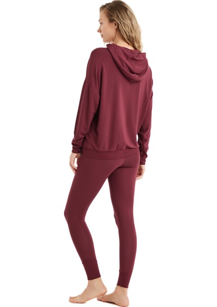 Kadın Tayt 51642 - Bordo