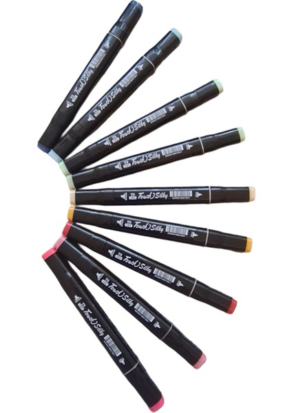 Marker 168'LI Çift Taraflı Siyah Kumaş Çantalı Keçeli Boya Kalem Seti (Standlı) modelleri