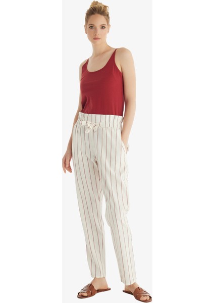 Kadın Pantolon 60560 - Bordo Çizgili fırsatları