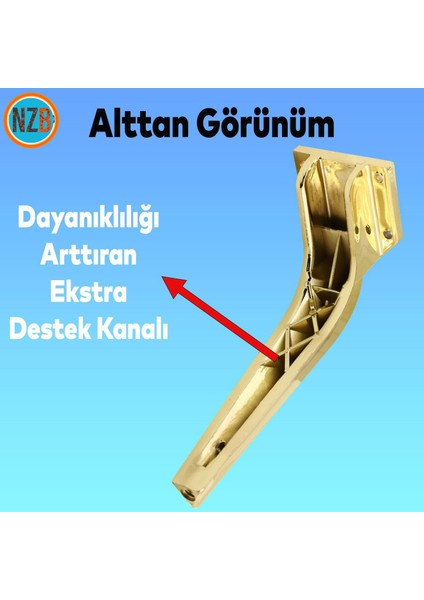 Mobilya Kanepe Tv Ünitesi Konsol Koltuk Ayağı 19 cm Gold Altın Ayakları fırsatları