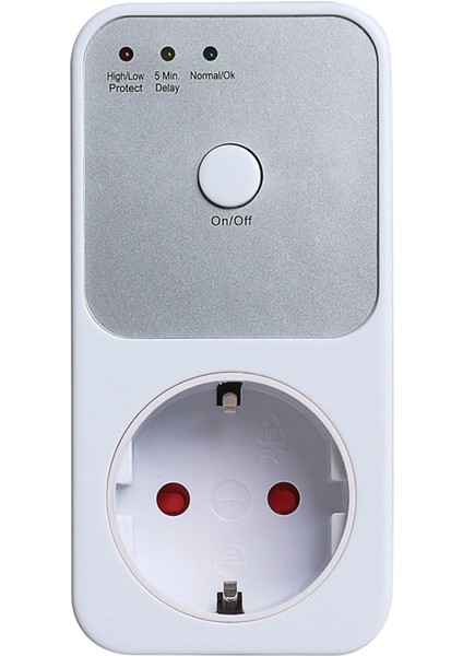 Otomatik Voltaj Koruyucu Soket 170-260V Voltaj Koruyucu Güvenli Koruyucu 5-6 Dakika Gecikmeli Soket Anahtarı Ab Fişi (Yurt Dışından)