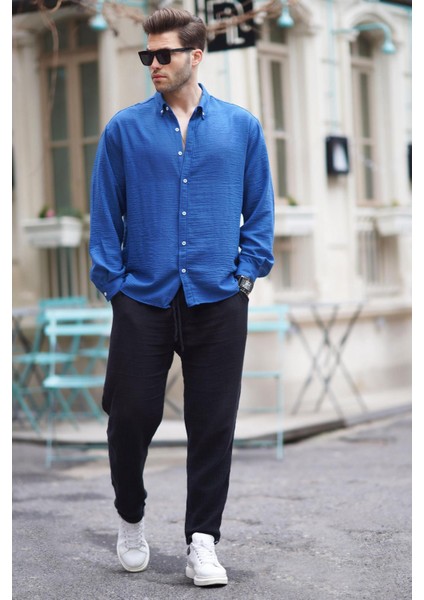 Camel Uzun Kollu Oversize Erkek Gömlek 6735 fiyatları