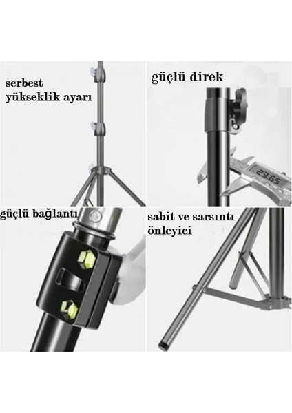 Stüdyo Fotoğraf Çekimleri Için 210 cm Uzunluğunda Tripod-Kamera-Fotoğraf Makinesi Tripodu fiyatları