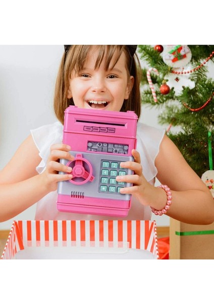 Banka Kasası Kumbarası Şifreli Çevirmeli Çocuklar Için Hediyelik Elektronik Güvenlikli Kumbara Atm modelleri