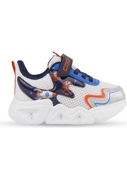 Garantili Ortopedik Sneaker Çocuk Işıklı Spor Ayakkabı 26-27-28-29-30 Numara Beyaz