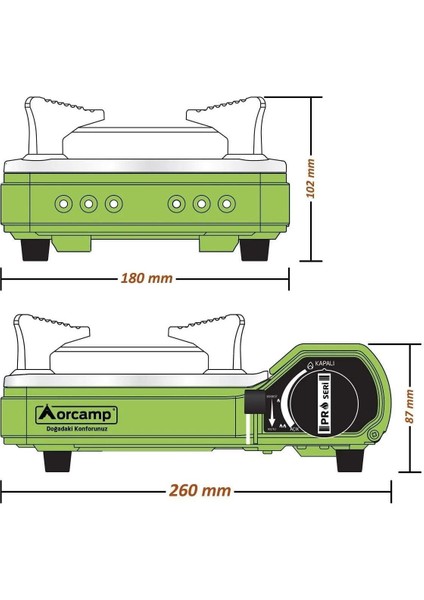 Mini Portatif Kamp Ocağı - Çantalı - Gaz Stop Emniyetli - 8 Adet 227 gr Kartuş fiyatları