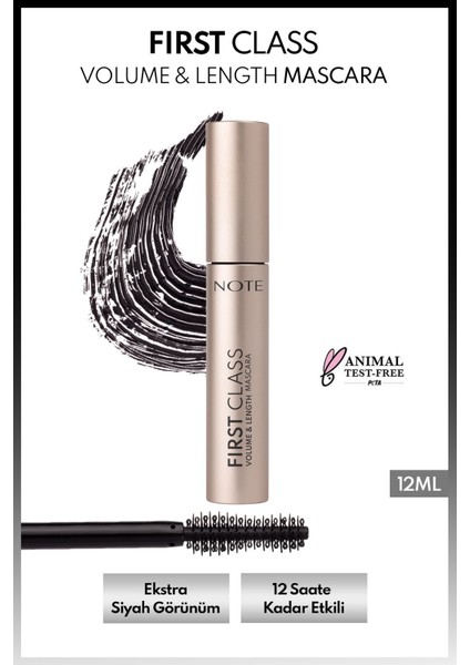 Note First Class Hacim Ve Uzatma Etkili Maskara