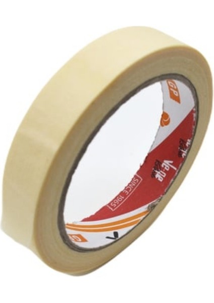 | Gp Maskeleme Bandı, 18 mm x 30 M, Bej, Krepe Kâğıt Tabanlı, Boya Uygulamaları İçin İdeal