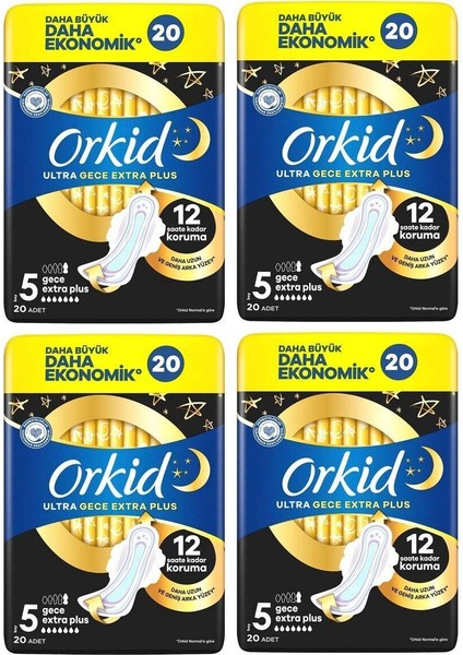 Ultra Extra 4'lü Gece Extra Plus 20'li x4 Adet fiyatları
