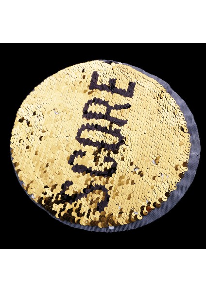 Puan Işlemeli Futbol Sequins Patch Paillette Aplike Tersinir Renk Siyah Beyaz 18CM (Yurt Dışından) fırsatları