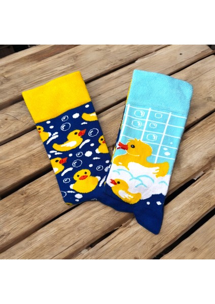 Sağ Sol Farklı Astronot - Van Gogh Desenli 2li Çorap Set