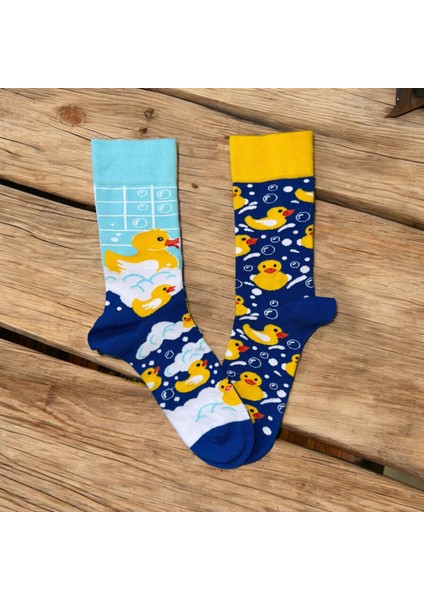 Sağ Sol Farklı Astronot - Van Gogh Desenli 2li Çorap Set