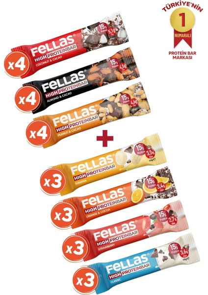 Yüksek Protein Bar Süper Karma Kutu 24 Adet(Yüksek Protein 45G X12 Yüksek Protein 45G X12)