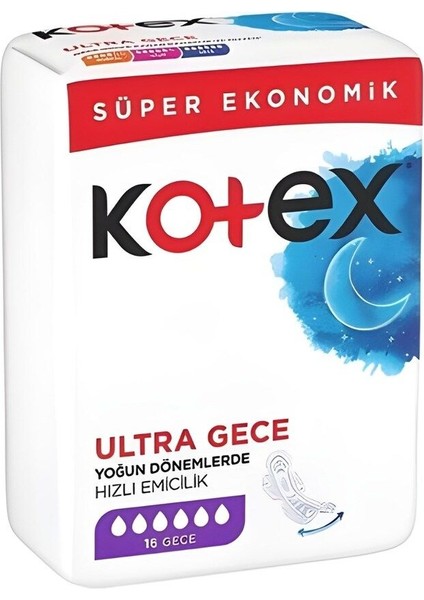 Ultra Gece Hijyenik Ped 2 x 16'lı Sızıntı Önleyici Teknoloji ile Güvenli Koruma fiyatları