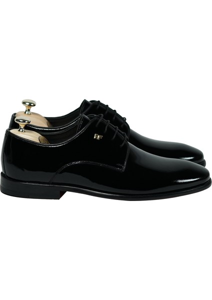 Kişiye Özel Gümüş Konseptli Bağcıklı Rugan Erkek Ayakkabı indirimleri