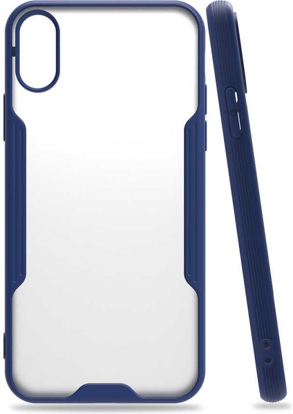 Apple iPhone x Uyumlu Zore Parfe KAPAK-LACIVERT-8682314067638-TA45603-OTNV