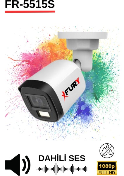 3 Kamera Sesli Gece Renkli Güvenlik Kamerası Full Hd-Su Geçirmez Güvenlik Kamerası Seti 320GB