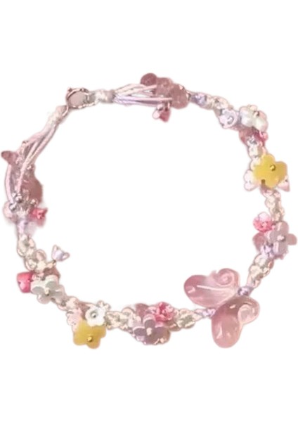 Ip Takılar, El Yapımı Doğal Taş Çakıl Bileklik, Dokuma Ip, Orman Tarzı Dokuma El Takıları (Yurt Dışından)