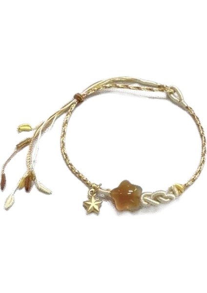 Ip Takılar, El Yapımı Doğal Taş Çakıl Bileklik, Dokuma Ip, Orman Tarzı Dokuma El Takıları (Yurt Dışından)