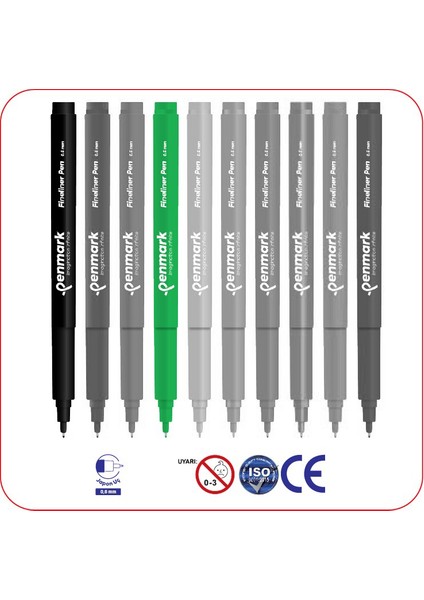 Fineliner Kalem 10LU Kutu Yeşil fiyatları