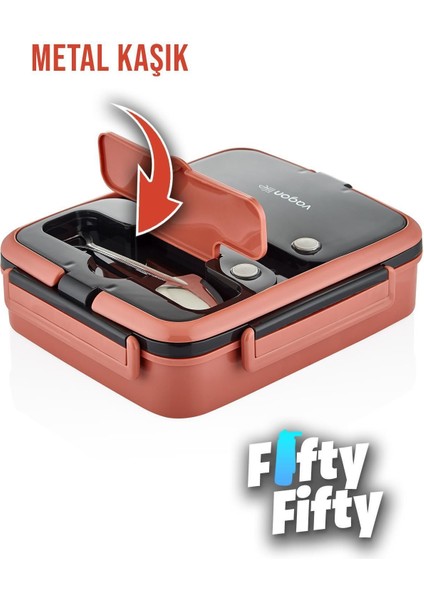 Lunch Box 1000 ml Tek Kat 3 Bölmeli Metal Kaşıklı Yeni Nesil Sefer TASI-FFLBOX10164 modelleri