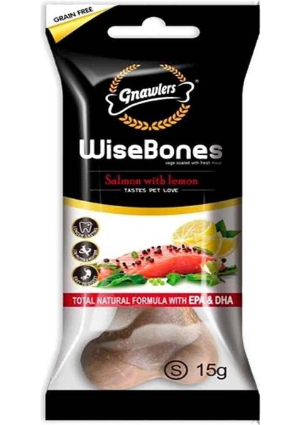 Wisebones Somon Ve Limonlu Köpek Ödülü 15 gr