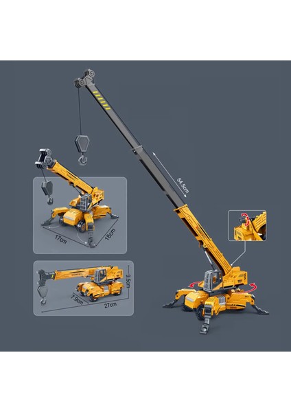 Inşaat Kamyon Oyuncak Vinç Forklift Taşıyıcı Uzun Kollu Vinç Ayakları Açılır Sarılır Makaralı fiyatları