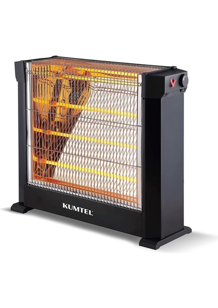 Siyah 2200 W Şömine Tipi Quartz Isıtıcı (LUX.3100QR40STR14)