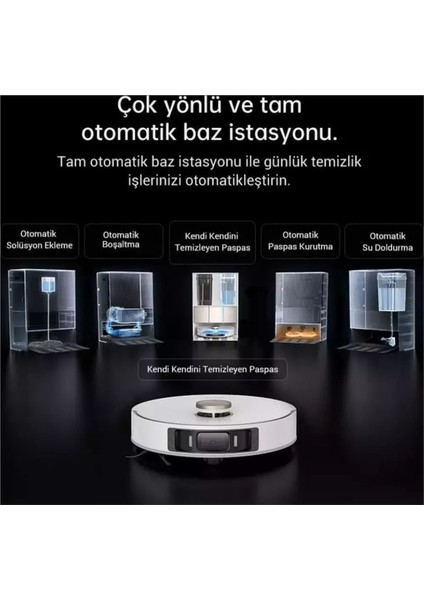Ultra 7000PA Uyumlu Emiş Complete, Otomatik Paspas Yıkama ve Kurutma, Robot Süpürge