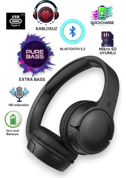 Tune Msl 510 Siyah Bluetooth Kablosuz Kulaklık