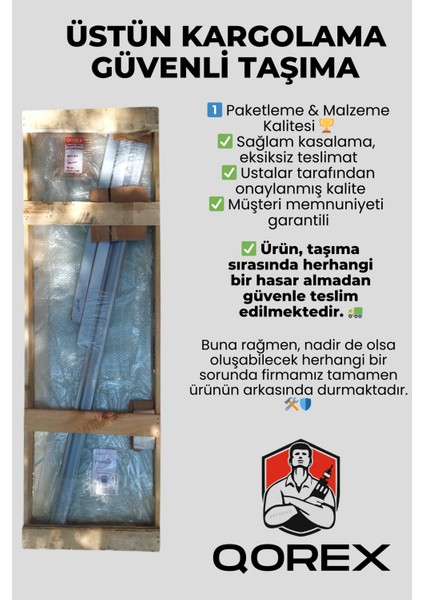 Ustaduş - Qorex Marka - Siyah - 6 mm Temperli Kum Cam Duşakabin H:190 Özel Seri Krom Aksesuar ( 12 ) modelleri