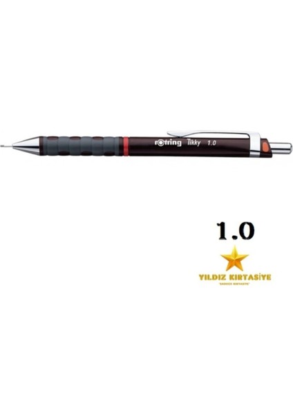 Tikky RD 0.9 mm Versatil Kalem Bordo Renk Hafif Gövde Pirinç Uç Mekanizmalı Profesyonel modelleri