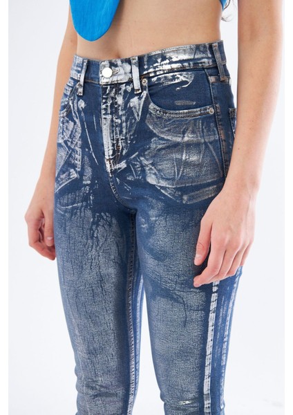 Varaklı Skinny Jean Pantolon indirimleri