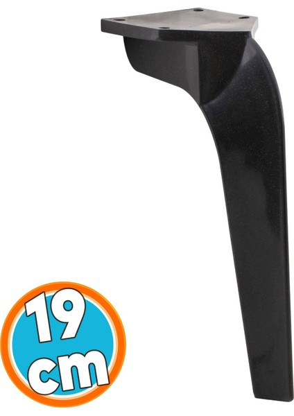 Mobilya Kanepe Tv Ünitesi Konsol Koltuk Ayağı 19 cm Siyah Ayakları
