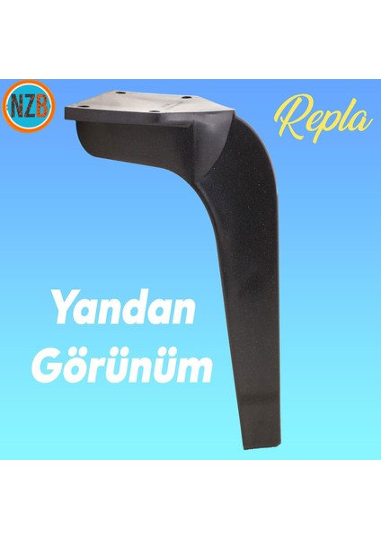 Mobilya Kanepe Tv Ünitesi Konsol Koltuk Ayağı 19 cm Siyah Ayakları