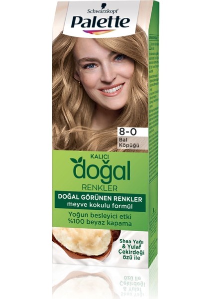 Kalıcı Doğal Renkler Saç Boyası 8-0 Bal Köpüğü fiyatları
