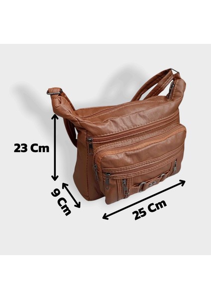 Bayan Çapraz Omuz Çantası Taba GVN-0108