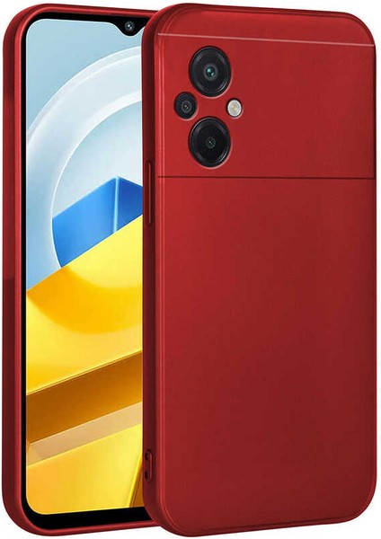 Xiaomi Poco M5 Kılıf Zore Premier Silikon KAPAK-KIRMIZI-8680436645321-OTNV82002