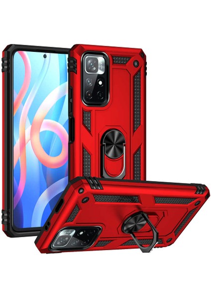 Xiaomi Redmi Note 11T 5g Kılıf Zore Vega KAPAK-KIRMIZI-8680436182970-OTNV63600