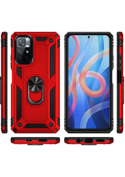 Xiaomi Redmi Note 11T 5g Kılıf Zore Vega KAPAK-KIRMIZI-8680436182970-OTNV63600