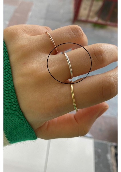 Gümüş 1,5mm Kalınlıkda Ince Tel Yüzük