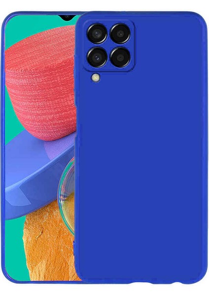 Galaxy M33 Kılıf Zore Premier Silikon Kapak-Saks MAVI-8680436680162-OTNV98201