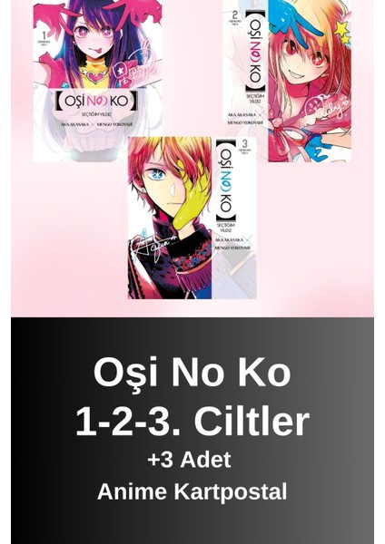 Oşi No Ko 1. 2. 3. Ciltler Manga Seti (3 Kitap) | Anime Kartpostallar - Aka Akasaka