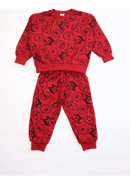 Kız-Erkek (Unisex) Çocuk Interlok Kumaş Orta Kalınlıkta Nakışlı-Baskılı Örme Basic Eşofman Takımı