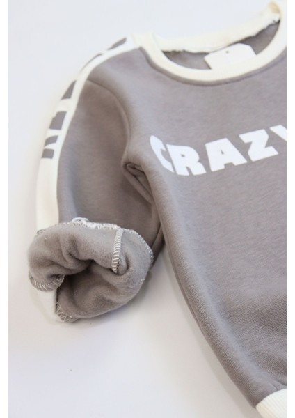 Erkek Çocuk Baskılı 3 Iplik Şardonlu Kalın Eşofman Takımı fırsatları