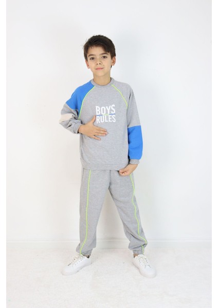 Erkek Çocuk Boys Rules Baskılı Örme Basic Eşofman Takımı fiyatları